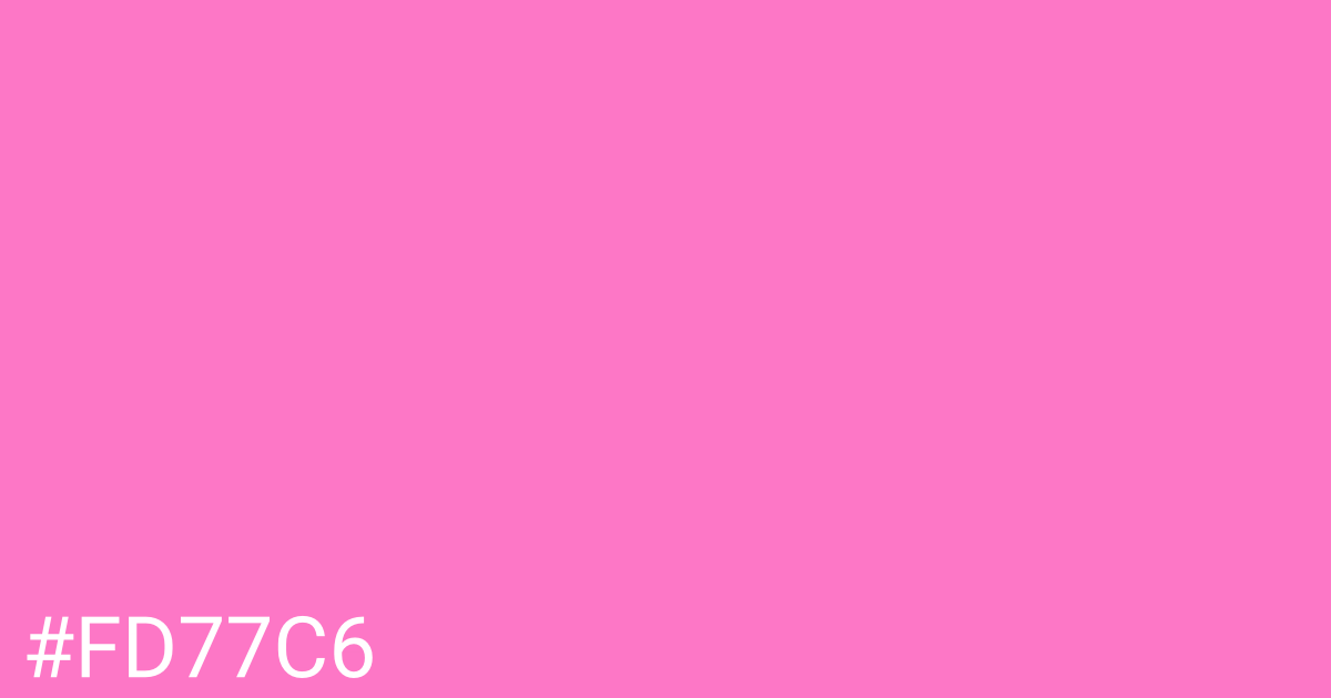Hex color #fd77c6 graphic