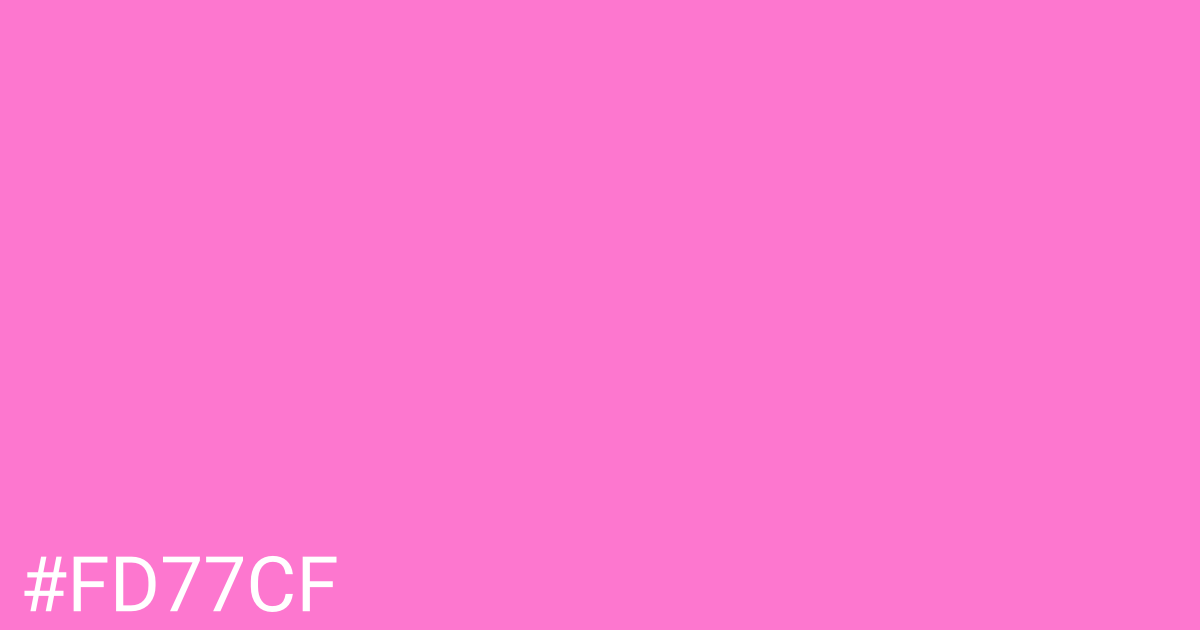 Hex color #fd77cf graphic