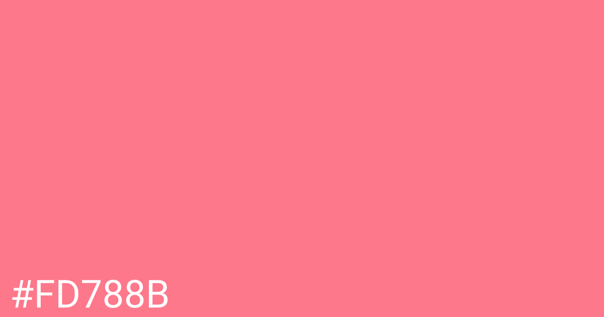 Hex color #fd788b graphic