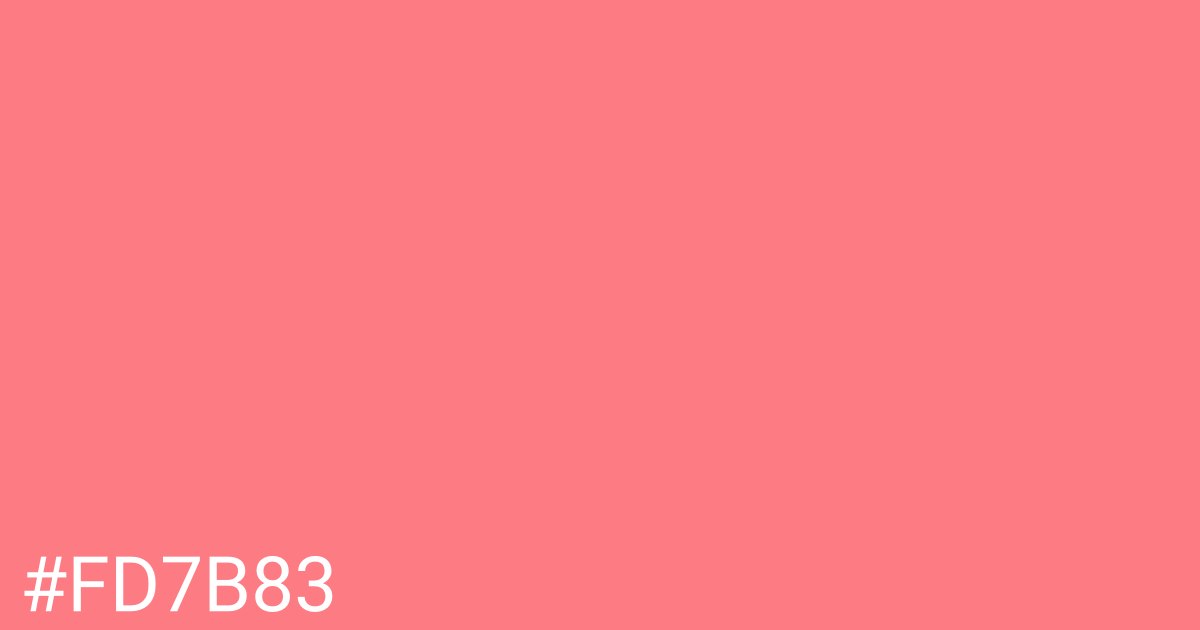 Hex color #fd7b83 graphic
