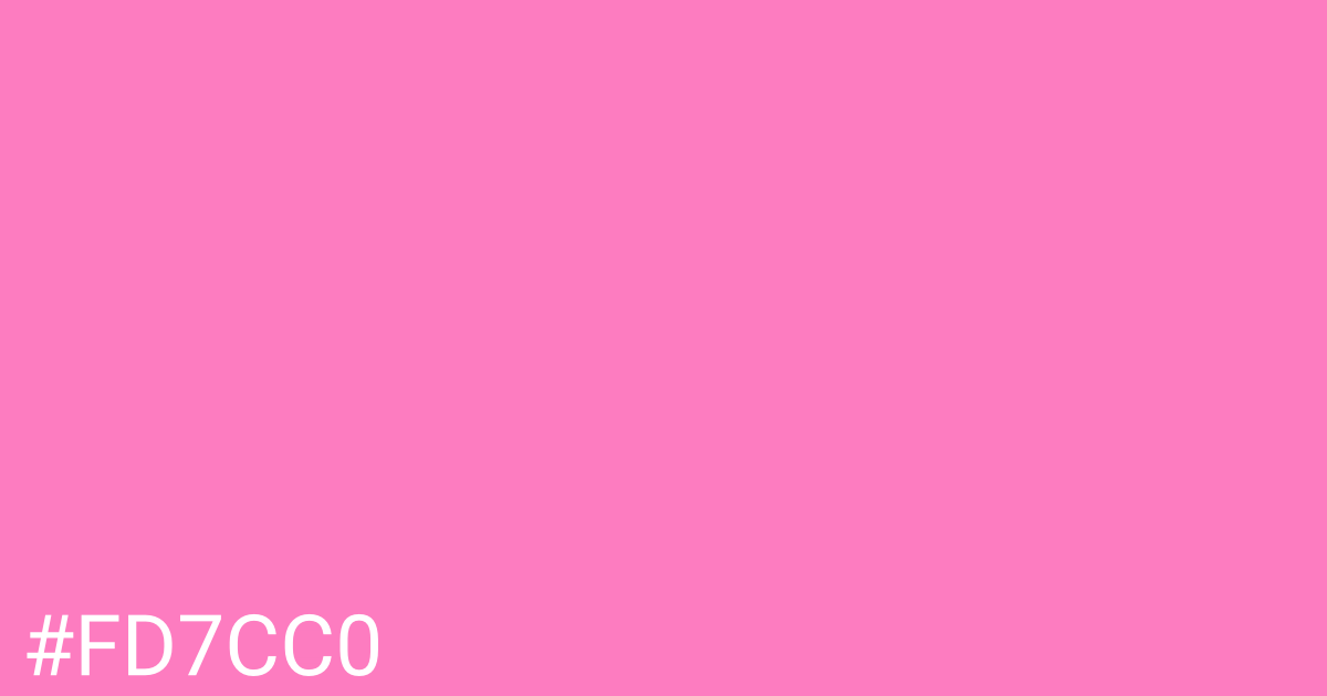Hex color #fd7cc0 graphic