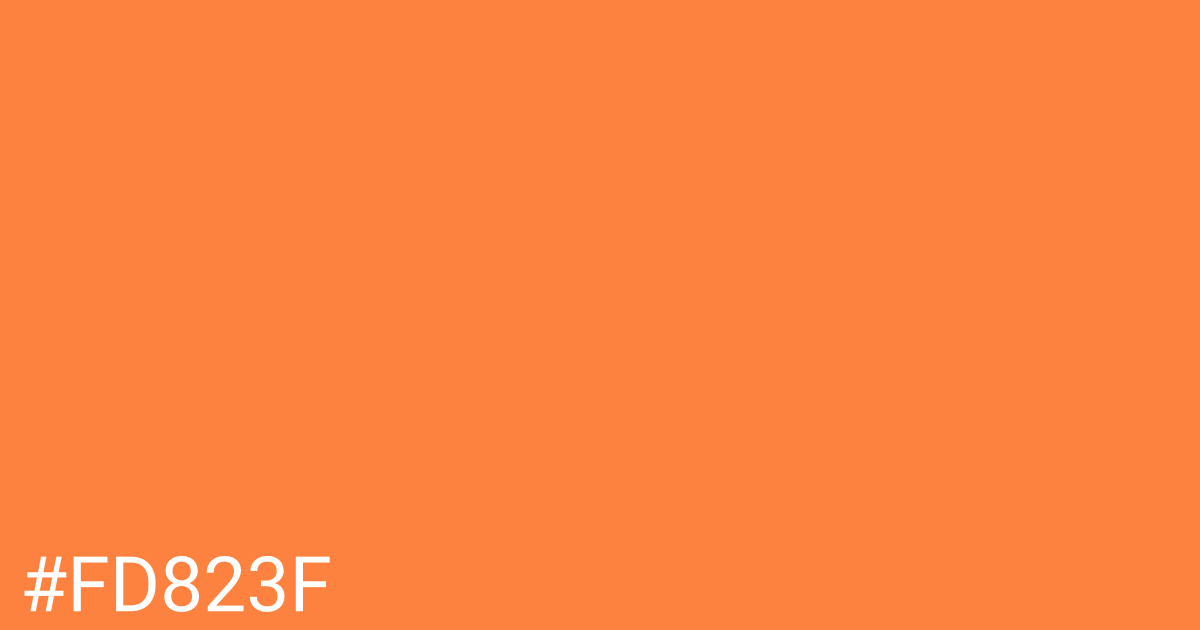 Hex color #fd823f graphic