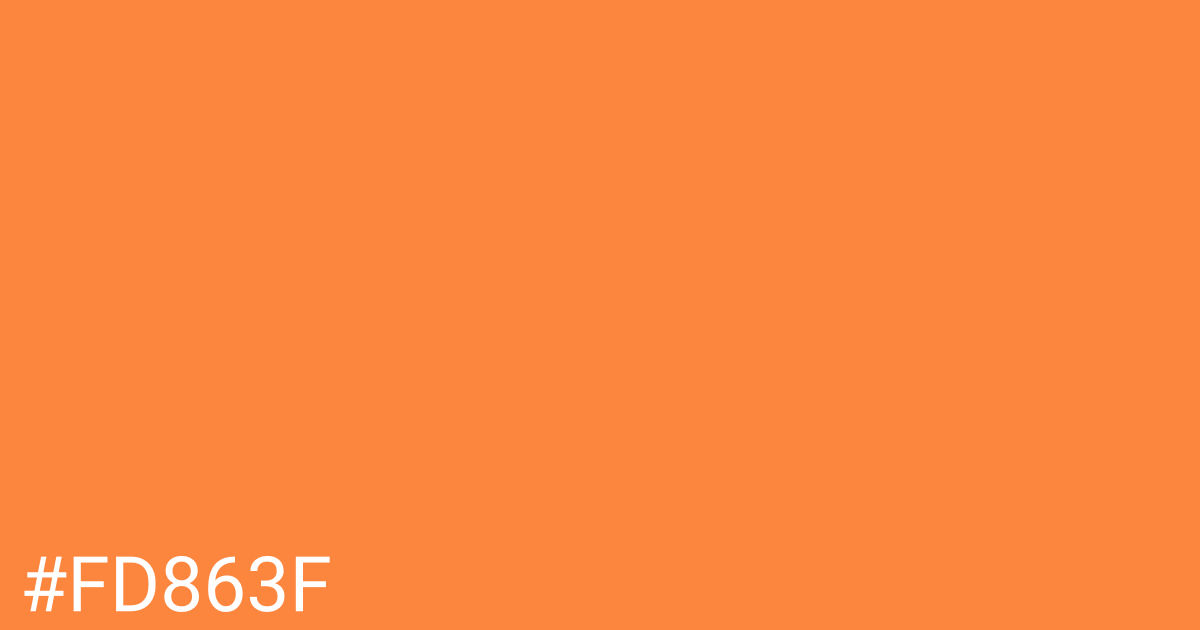 Hex color #fd863f graphic