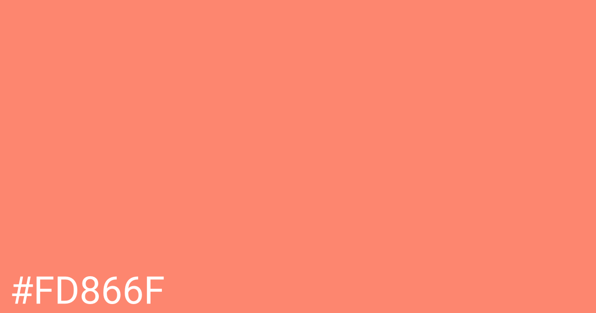 Hex color #fd866f graphic