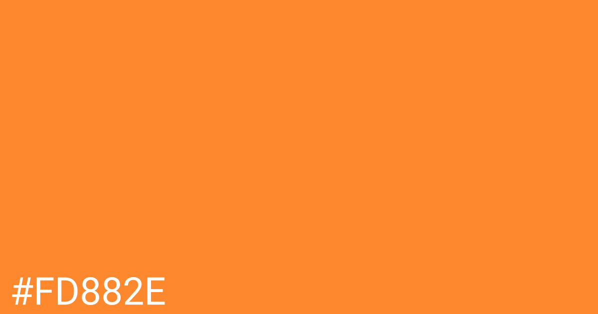 Hex color #fd882e graphic