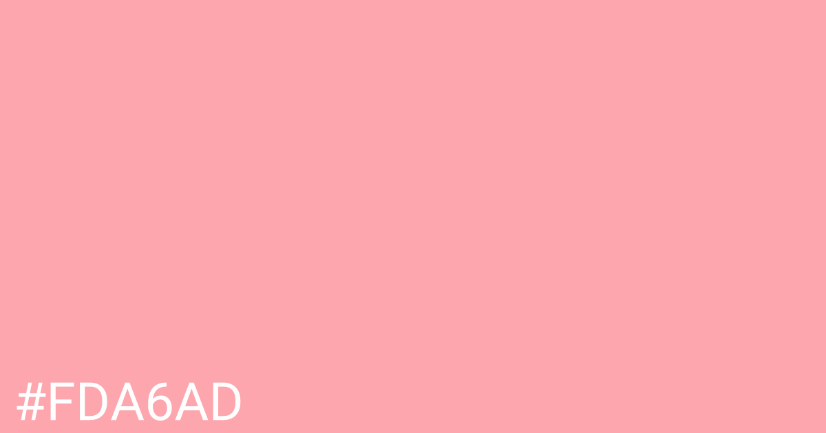 Hex color #fda6ad graphic