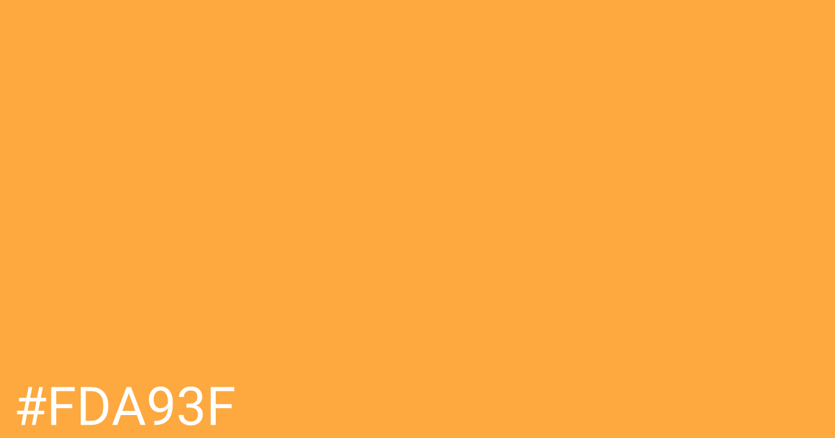 Hex color #fda93f graphic