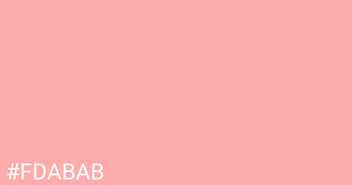 Hex color #fdabab graphic