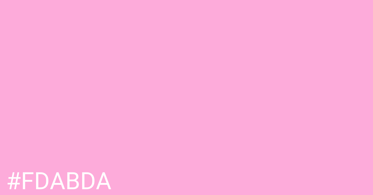 Hex color #fdabda graphic