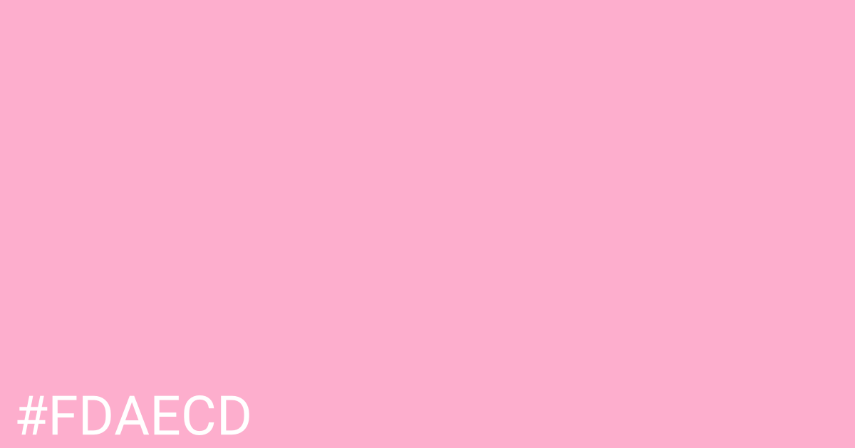 Hex color #fdaecd graphic