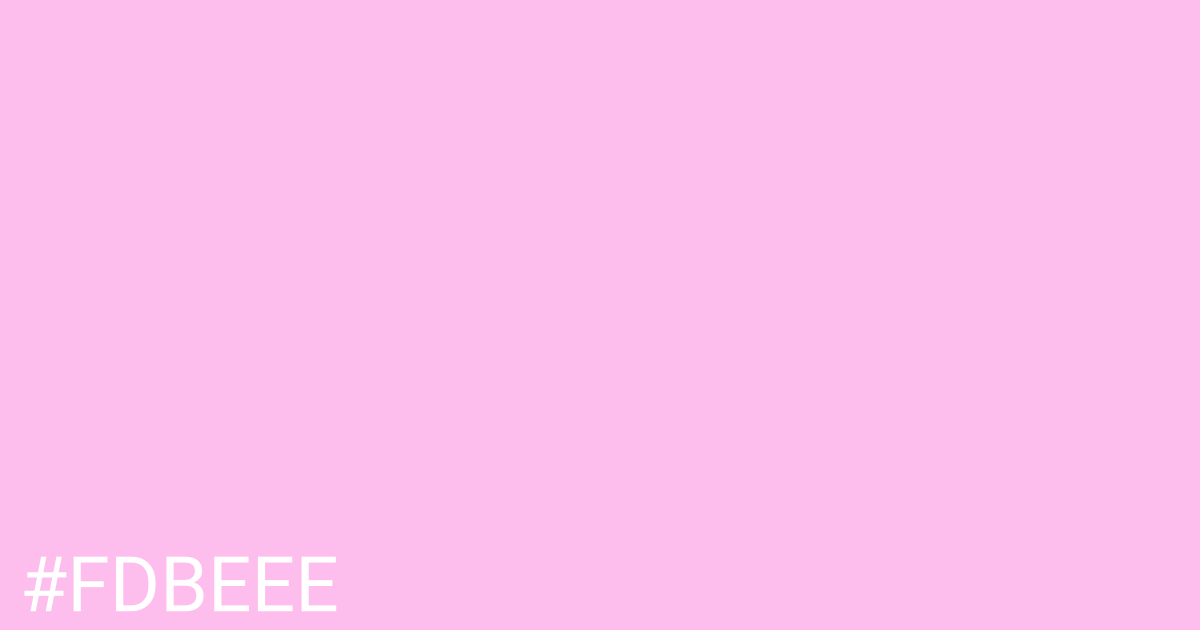 Hex color #fdbeee graphic
