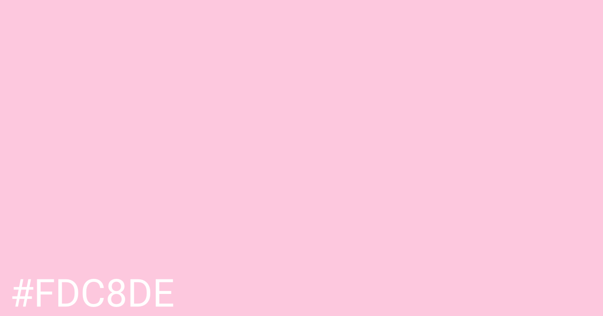 Hex color #fdc8de graphic
