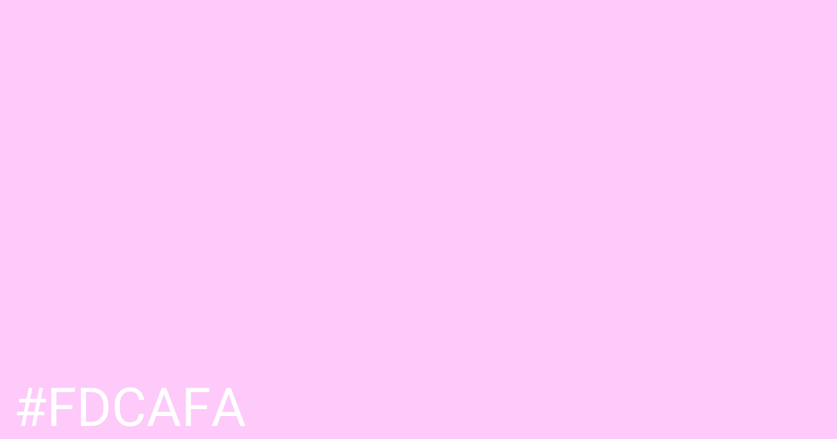 Hex color #fdcafa graphic