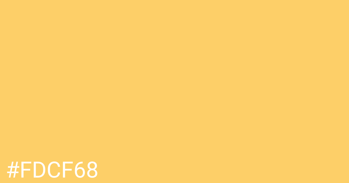 Hex color #fdcf68 graphic