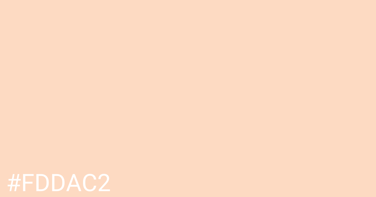 Hex color #fddac2 graphic