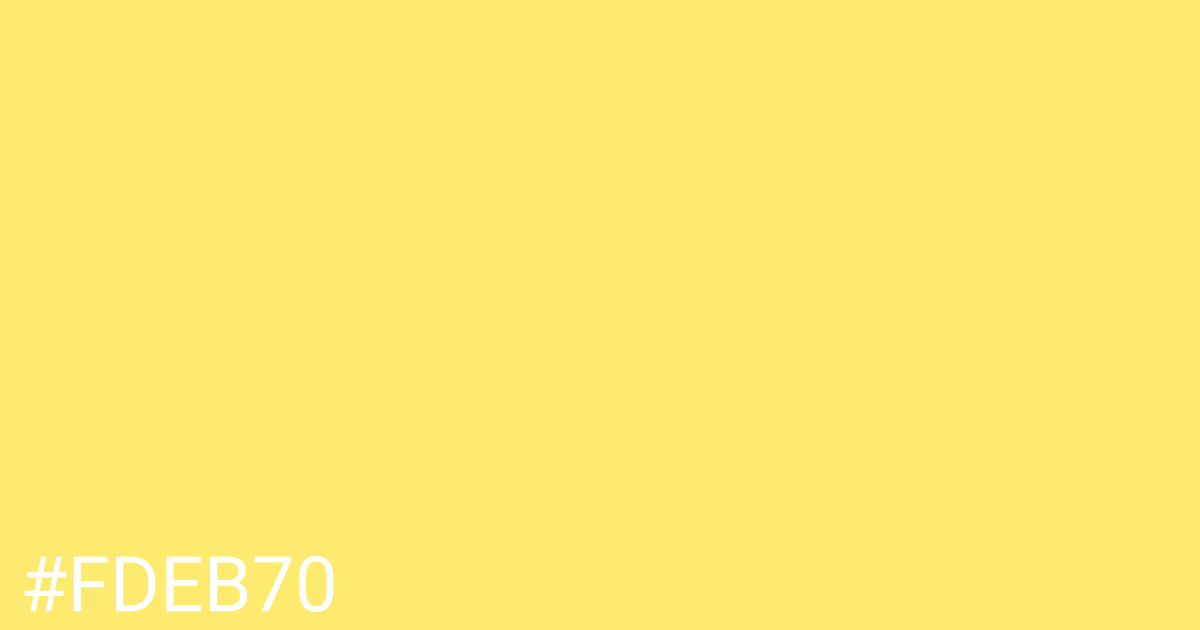 Hex color #fdeb70 graphic