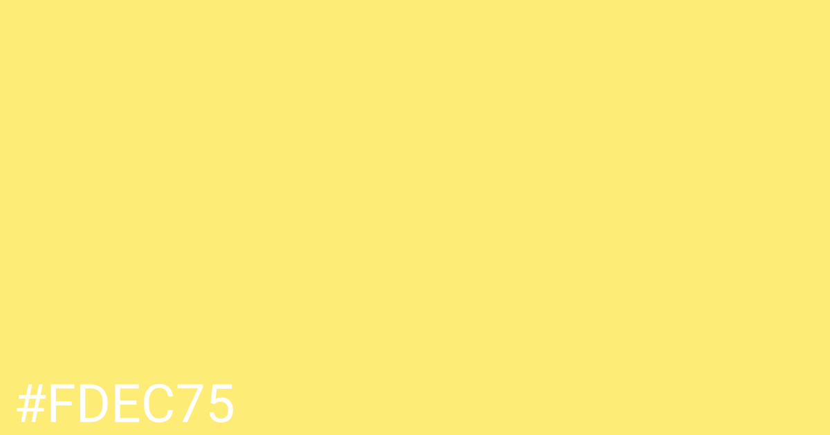 Hex color #fdec75 graphic