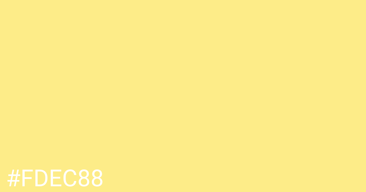 Hex color #fdec88 graphic