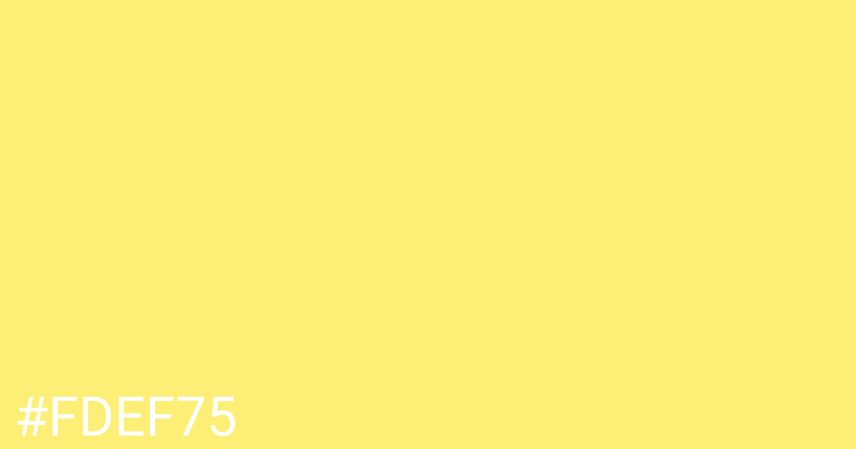 Hex color #fdef75 graphic
