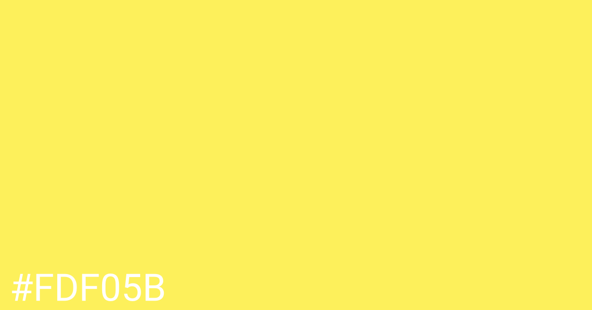 Hex color #fdf05b graphic
