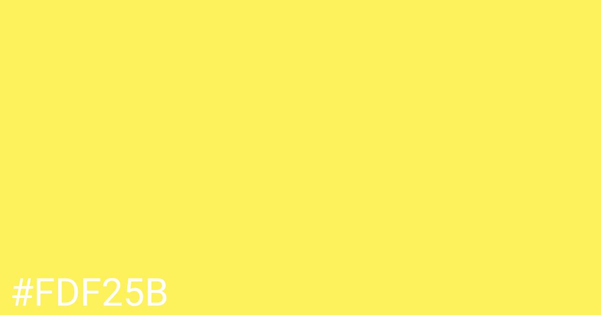 Hex color #fdf25b graphic