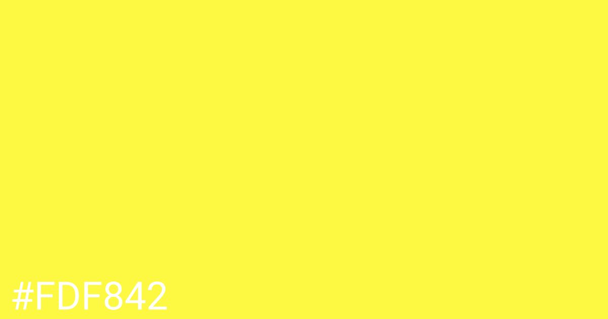 Hex color #fdf842 graphic