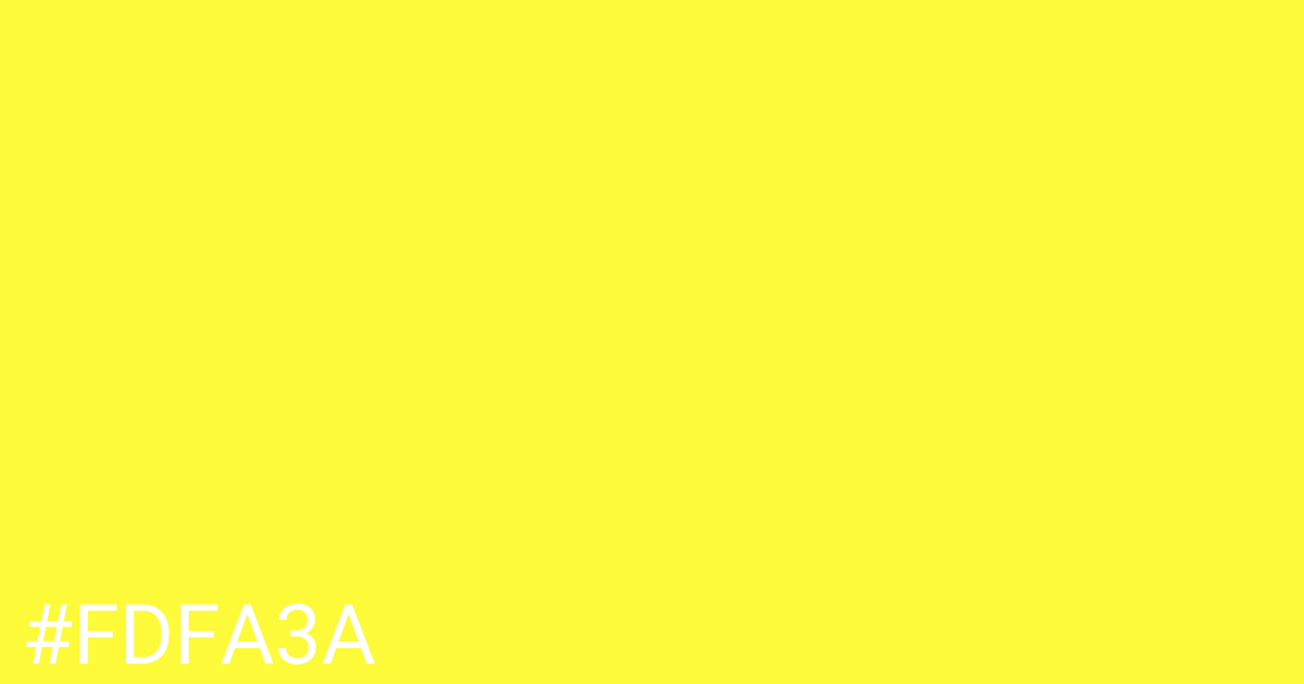 Hex color #fdfa3a graphic