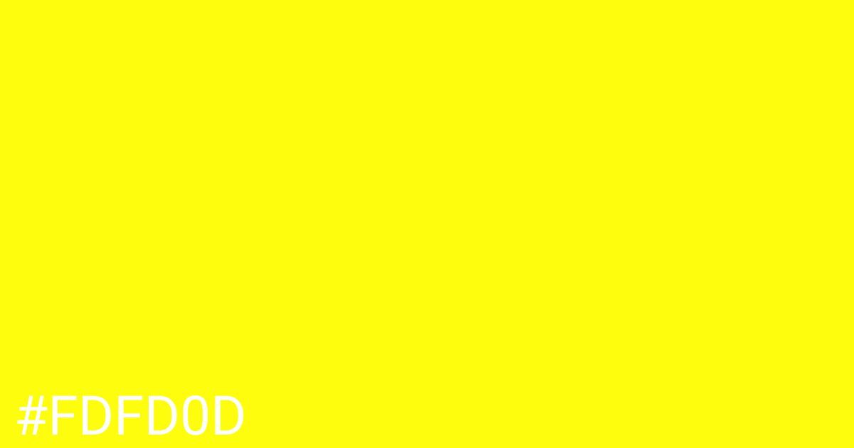 Hex color #fdfd0d graphic