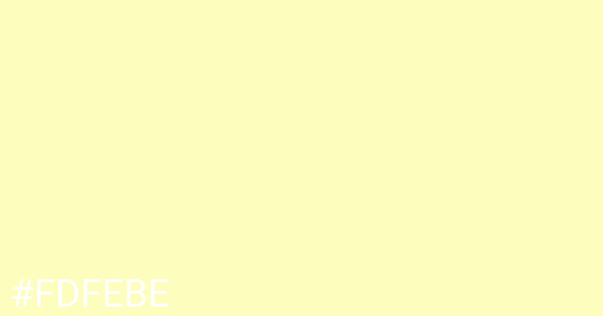 Hex color #fdfebe graphic
