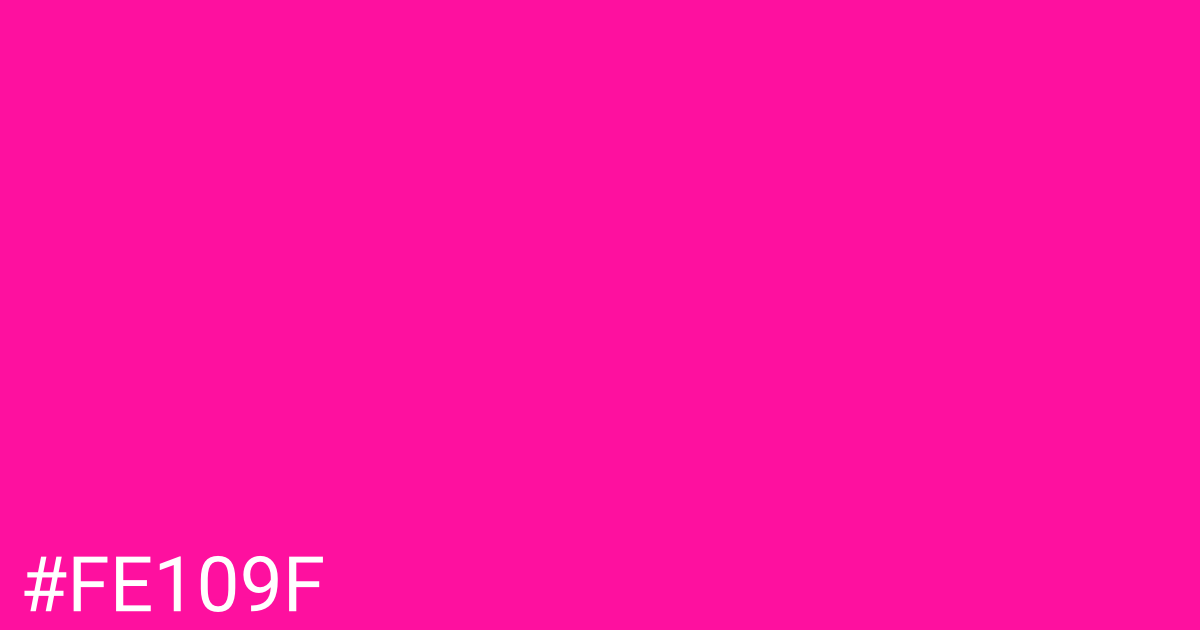 Hex color #fe109f graphic