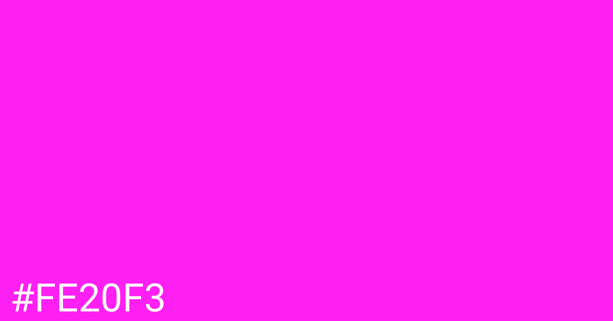 Hex color #fe20f3 graphic