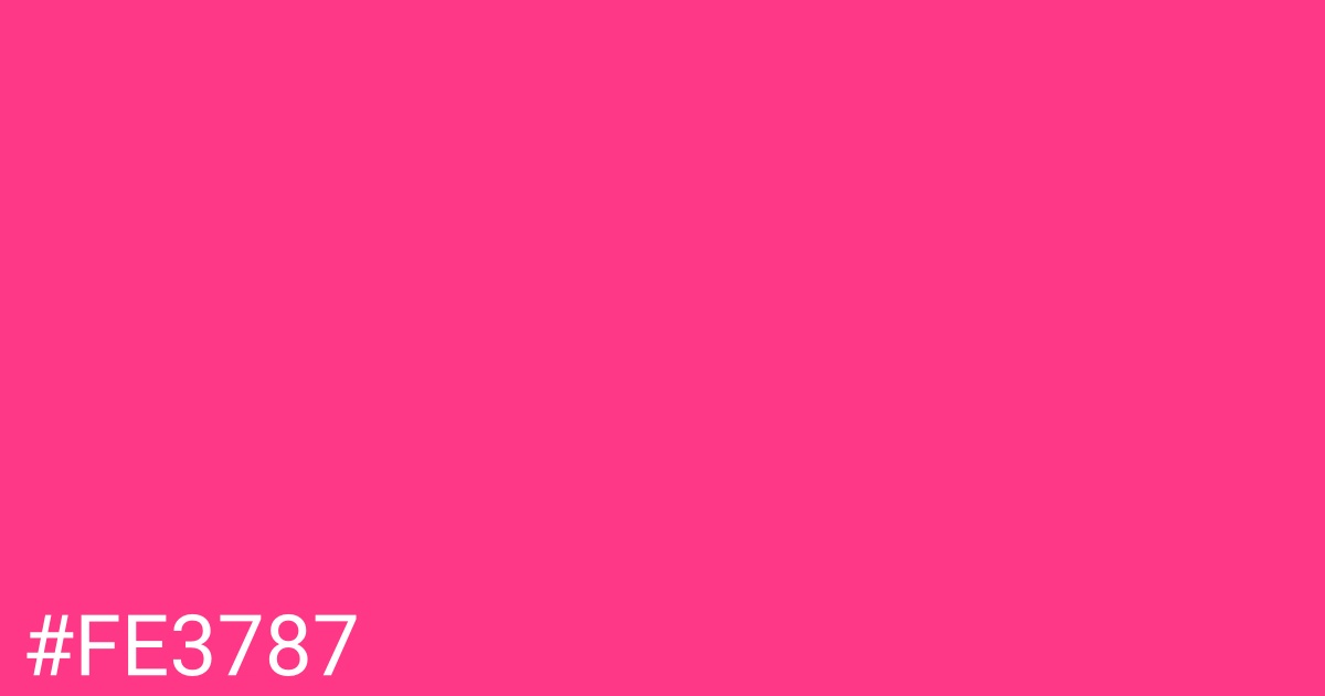 Hex color #fe3787 graphic