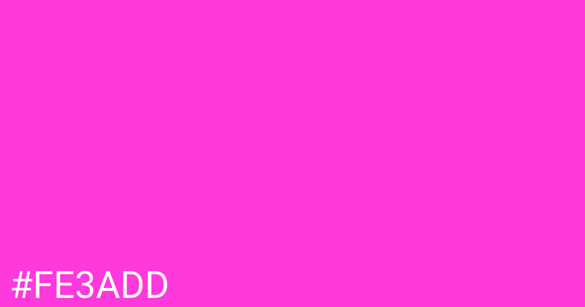 Hex color #fe3add graphic