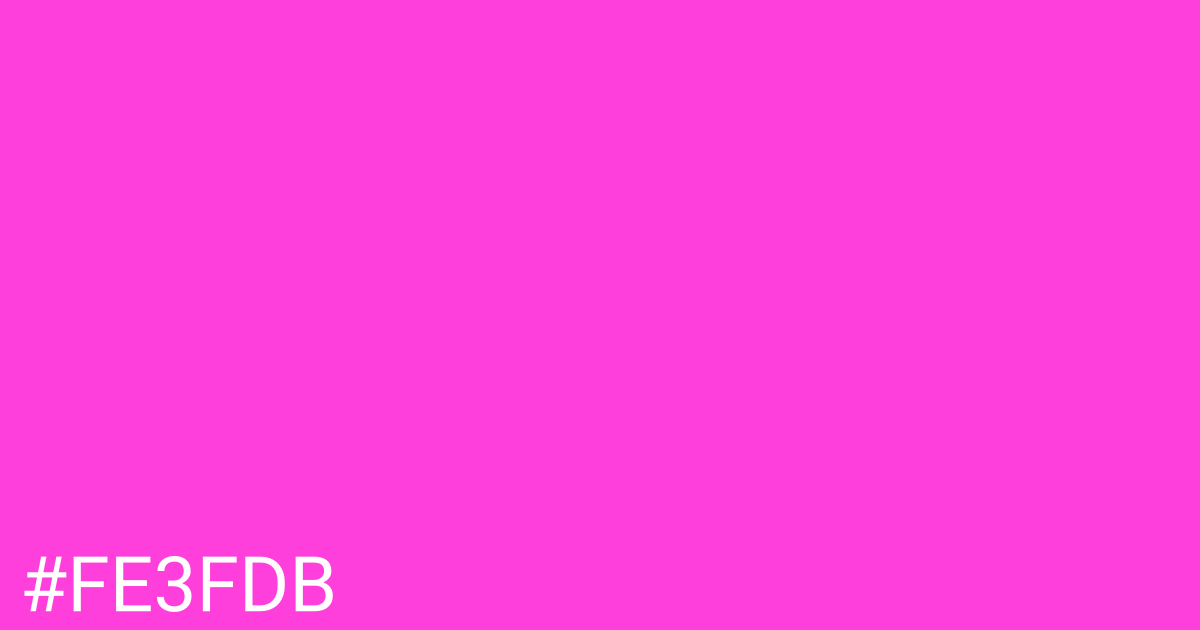 Hex color #fe3fdb graphic