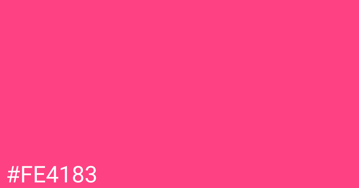 Hex color #fe4183 graphic