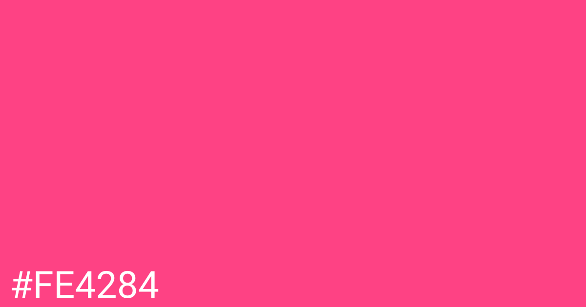 Hex color #fe4284 graphic