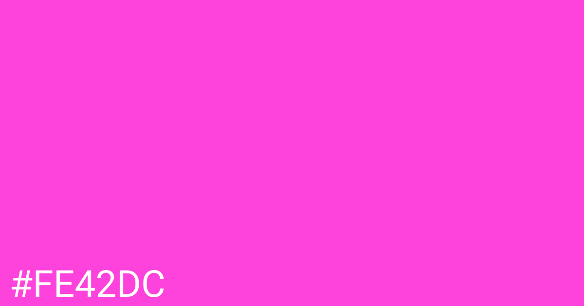 Hex color #fe42dc graphic