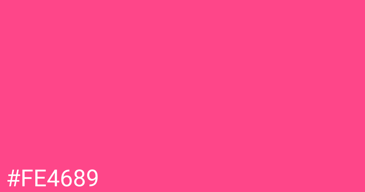 Hex color #fe4689 graphic