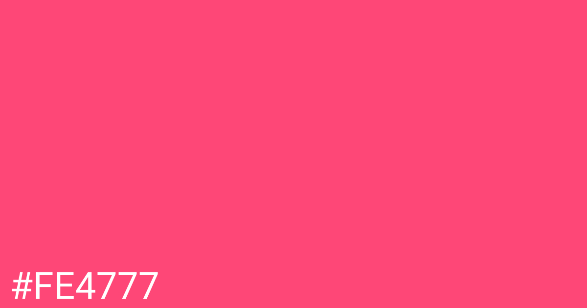 Hex color #fe4777 graphic