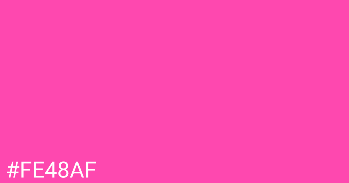 Hex color #fe48af graphic