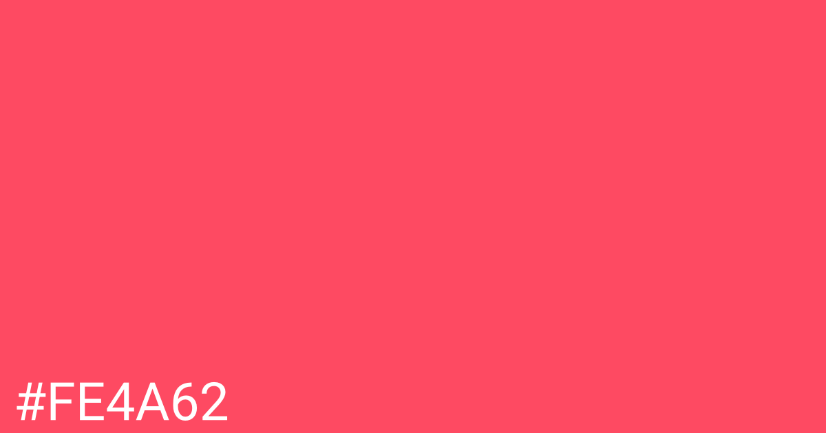 Hex color #fe4a62 graphic