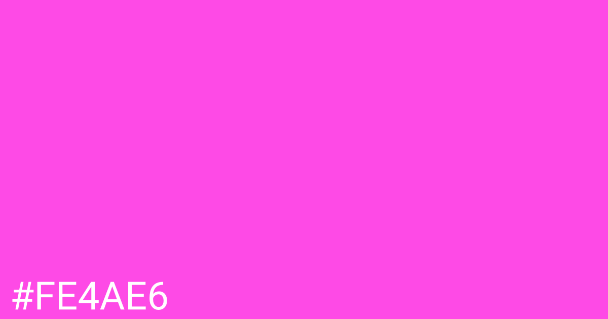 Hex color #fe4ae6 graphic