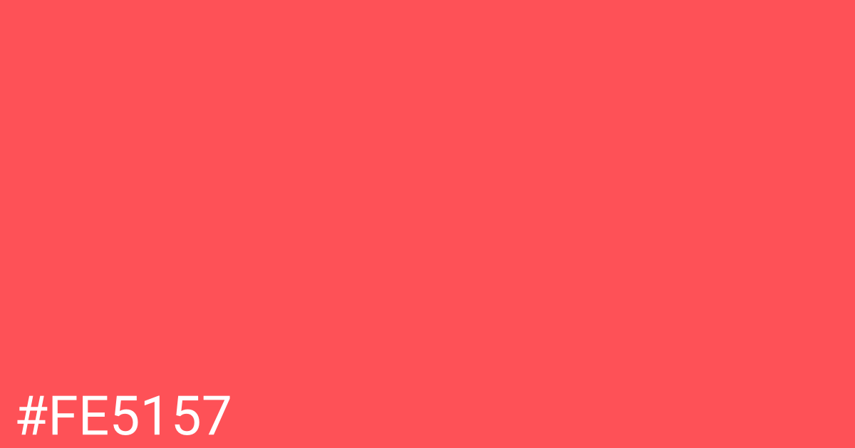 Hex color #fe5157 graphic