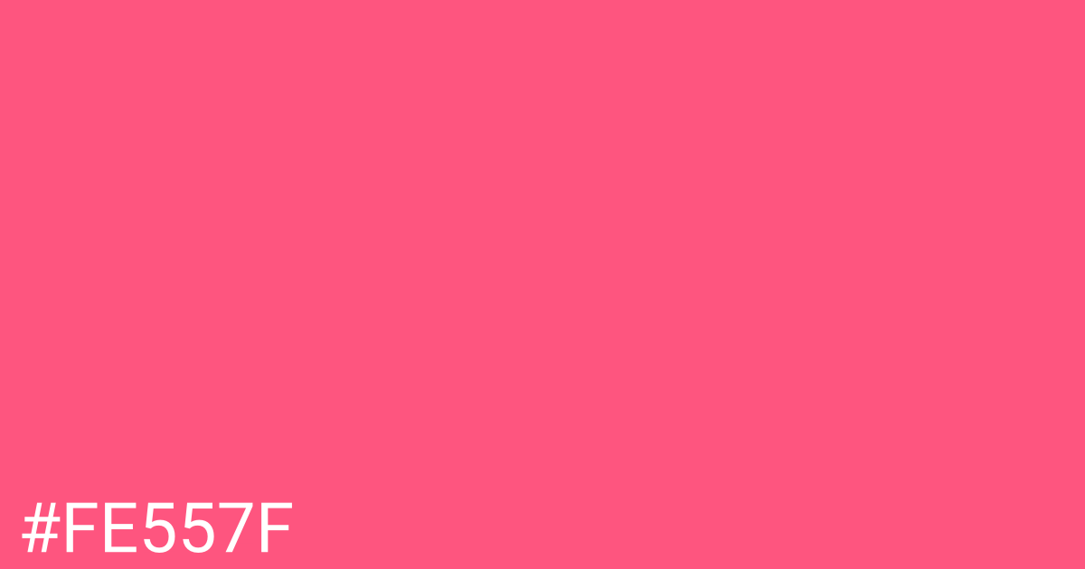Hex color #fe557f graphic