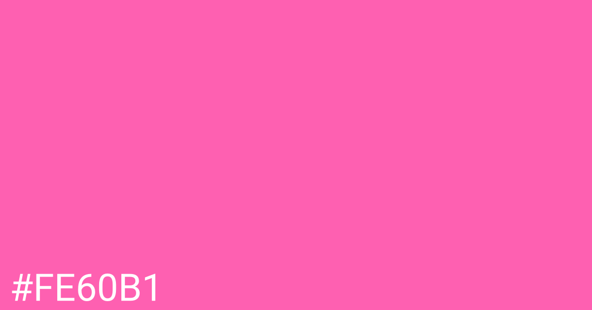 Hex color #fe60b1 graphic