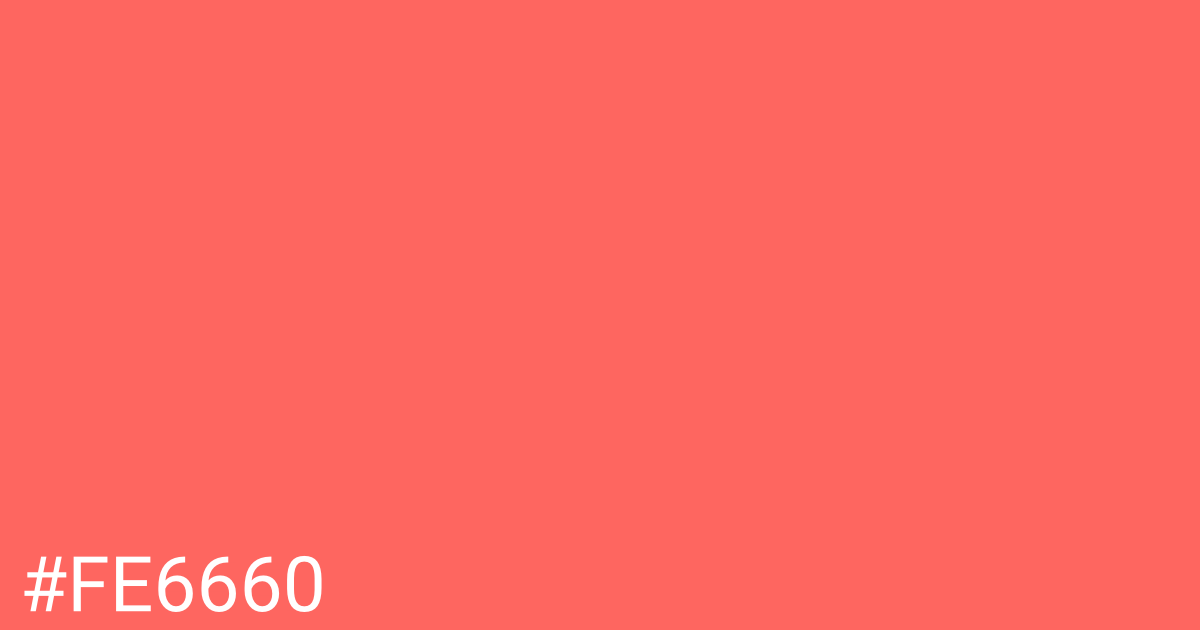 Hex color #fe6660 graphic