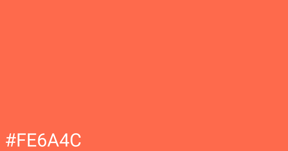 Hex color #fe6a4c graphic