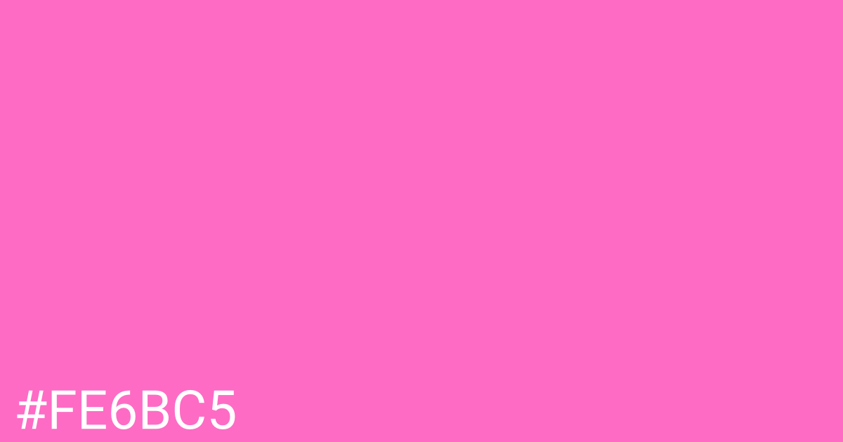 Hex color #fe6bc5 graphic