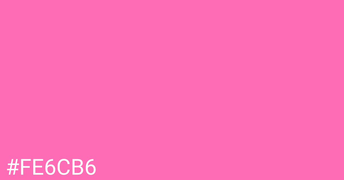 Hex color #fe6cb6 graphic