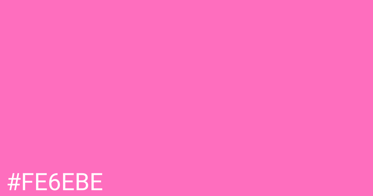 Hex color #fe6ebe graphic